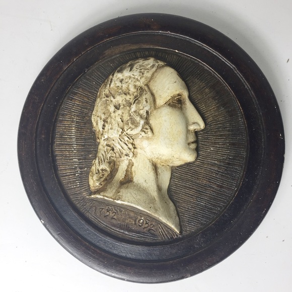 no branded Other - Collectible Buffalo Dime Head Wall Ceramic Art